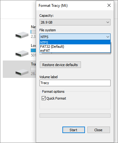 format maxtor external hard drive