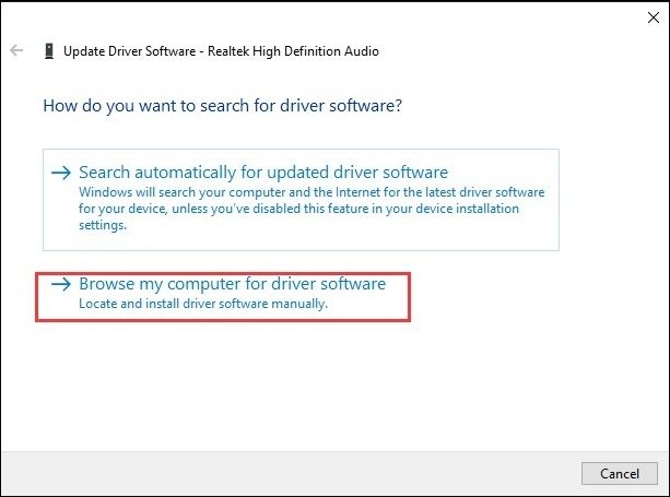 search automatically for drivers