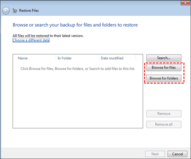 recover accidentally deleted folder from backup and restore - 3