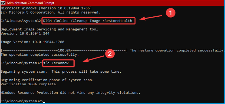 sfc scan command