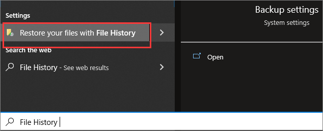 choose file history