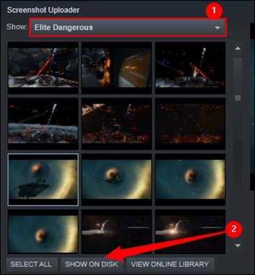 steam screenshots show on disk