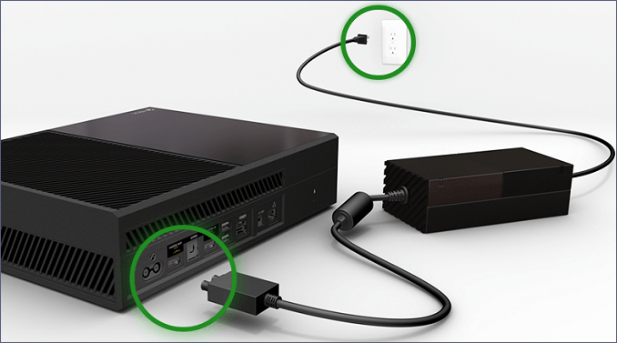 Unplug the power cord by powering off the Xbox console