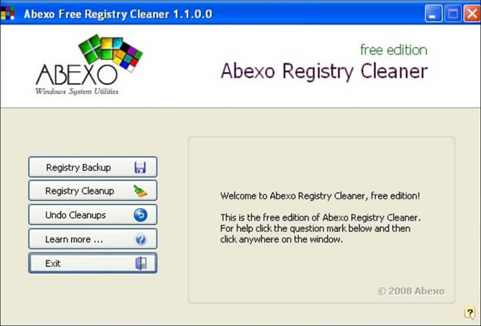 abexo free registry cleaner