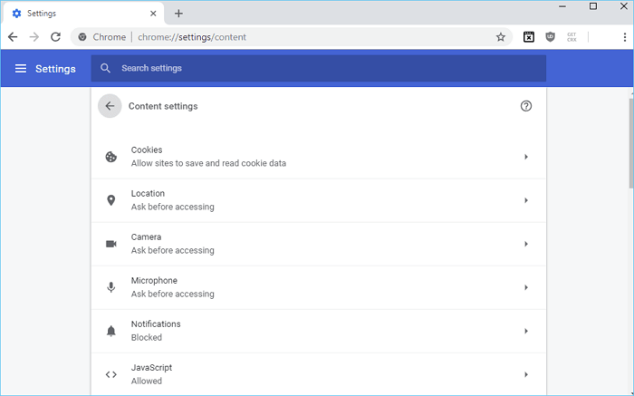 backup chrome settings without sync