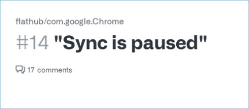 google chrome sync failed