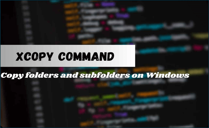 can I use xcopy command to copy files and subfolders