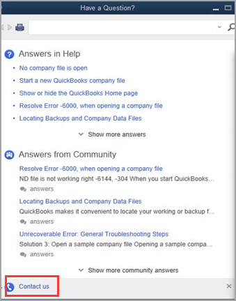 Contact QuickBooks Help - 2