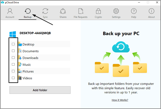 pcloud drive interface 1