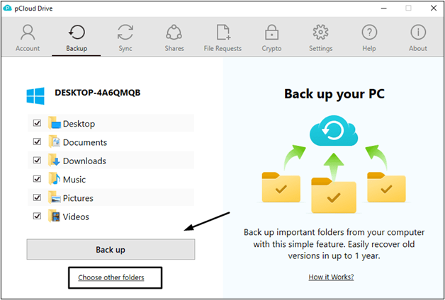 pcloud drive interface 2