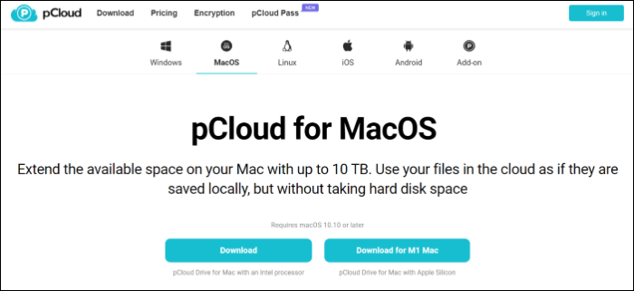 download pcloud