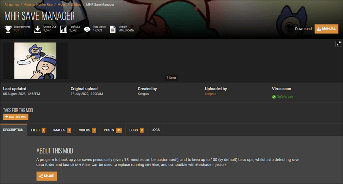mhr save manager mod