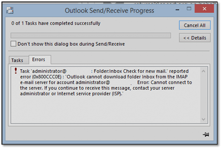 outlook error