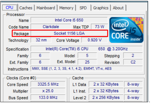 check the motherboard's socket type of the laptop