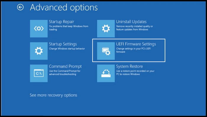 select UEFI Firmware Settings