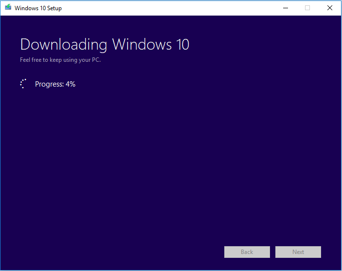 download the Windows 10 to the USB drive