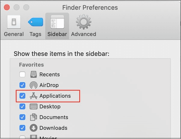 Alt: Access applications from finder