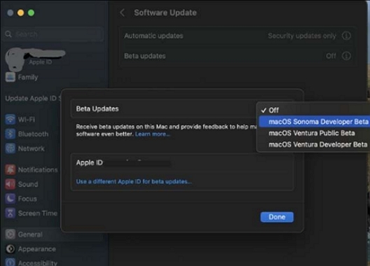 macOS Sonoma Developer Beta