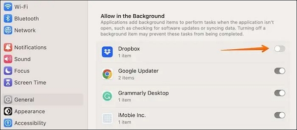 Disable background apps macOS