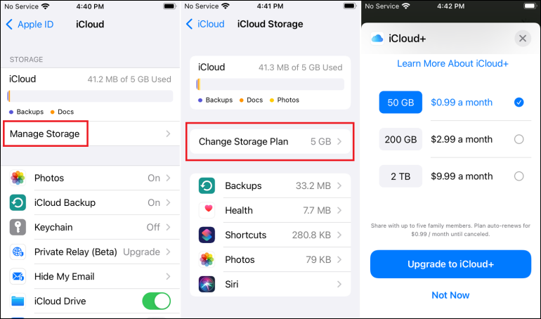 upgrade to iCloud plus