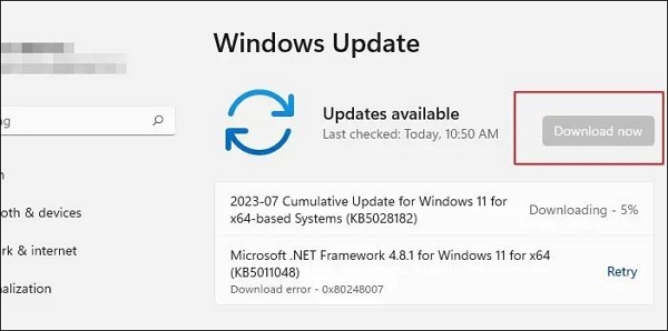 Install Latest Windows Update