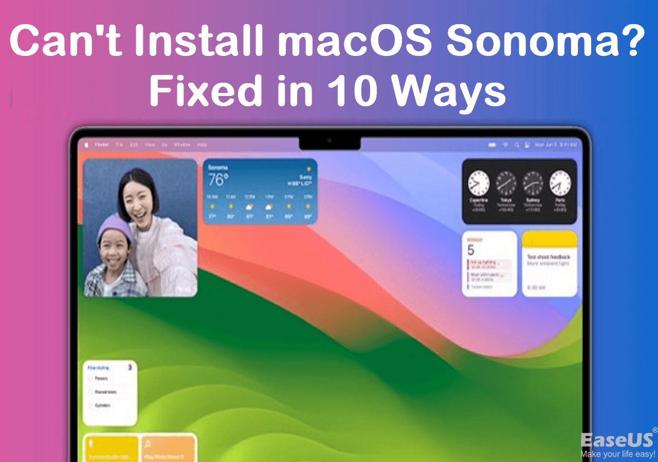 can't install macOS Sonoma