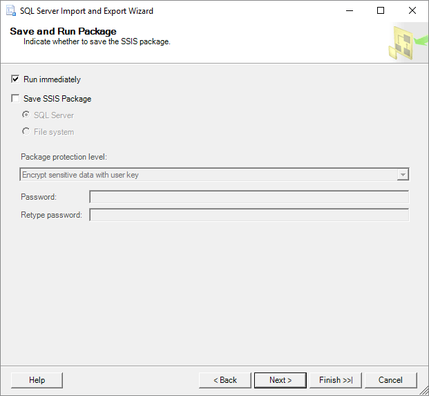  export MS SQL database to CSV