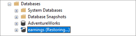 SQL stuck in restoring state