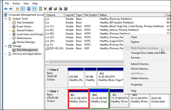 active partition