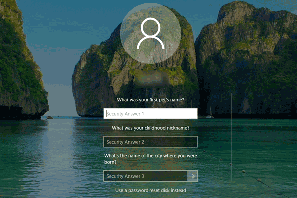 answer the question to reset password