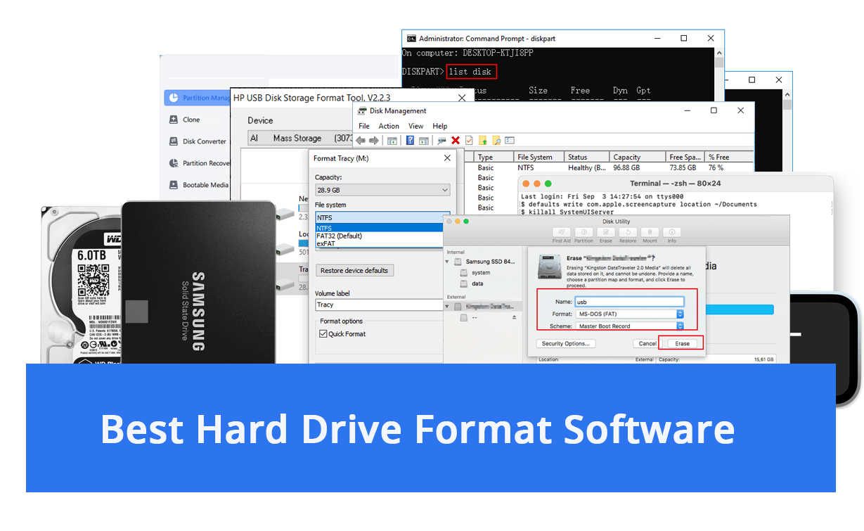 Hard Drive format software