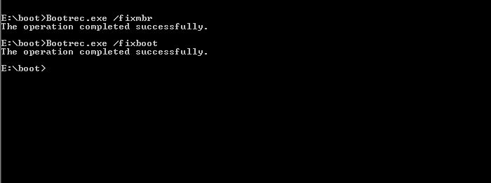 Bootrec Command Line