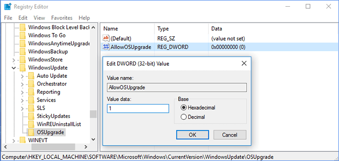 modify the Windows registry