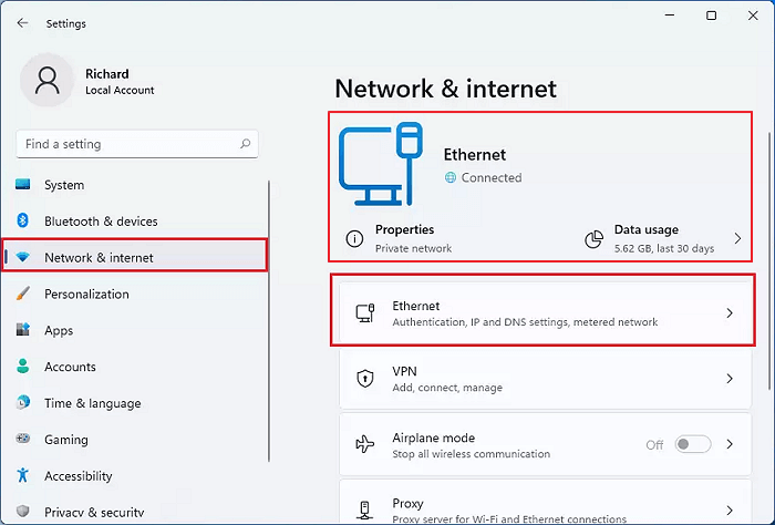 Check network status