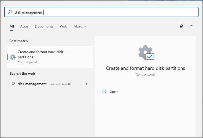 open disk management