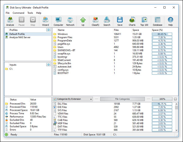 disksavvy disk space analyzer