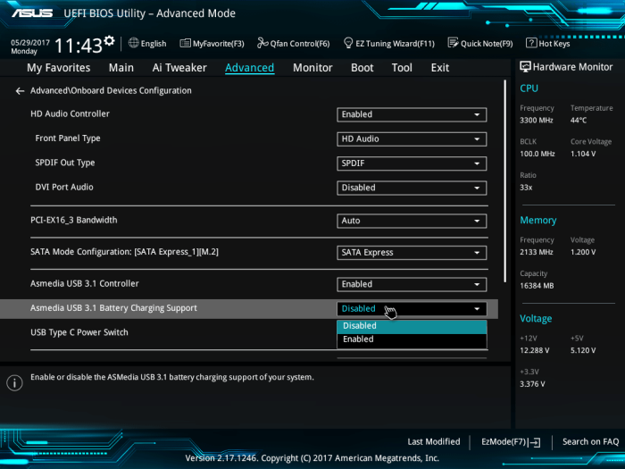 enable usb in bios