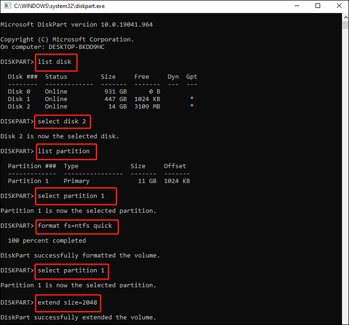 extend usb partition