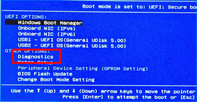 Select the given option to run the diagnostics tests Windows 11