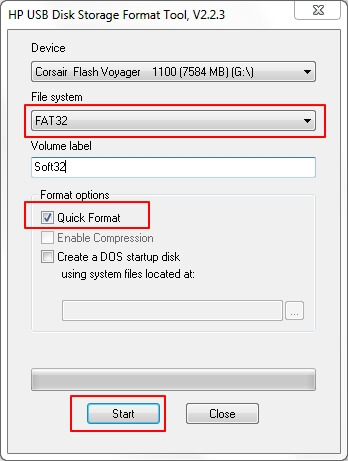 Image of HP USB Disk Storage Format Tool