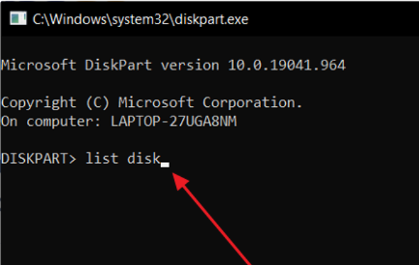 list disk