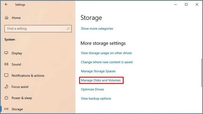 manage disks and volumes