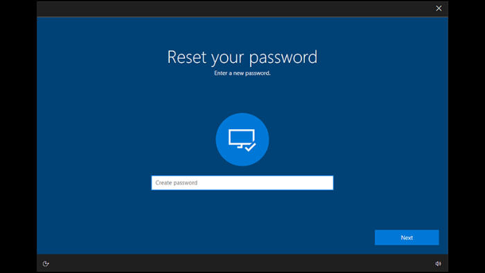 reset password