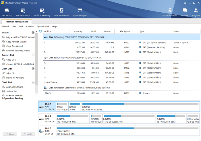 Minitool Partition Wizard