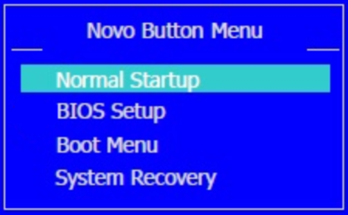 boot menu key novo