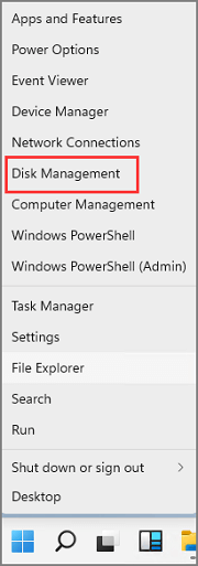 open disk management