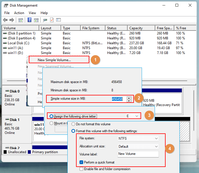 Create partition on SSD