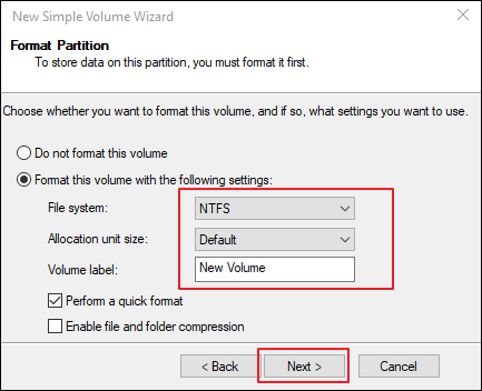 format partition