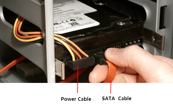 Change hard drive connection cables