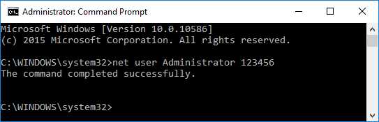 reset password with cmd